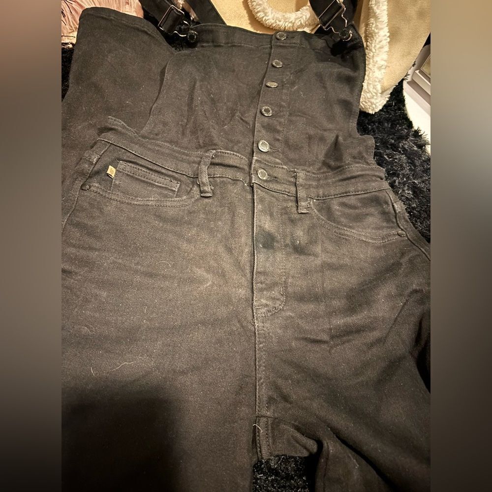 Judy Blue Black Button-Up Overalls